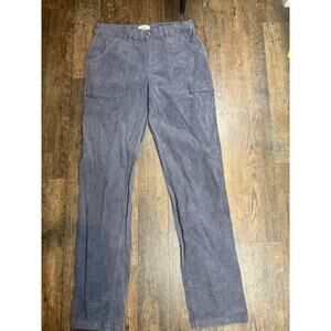 Marine Layer Corduroy Pants Men 32x34 Slim Fit Straight Leg Gray Chino Dress